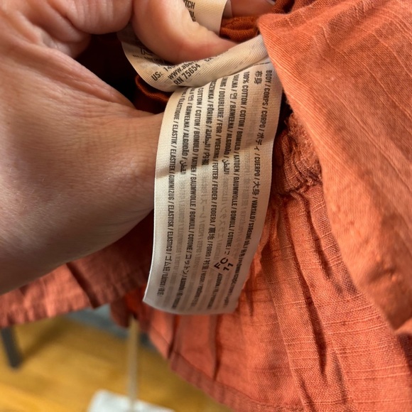 Abercrombie & Fitch Orange Pleated Camisole Crop Top - Picture 8 of 10